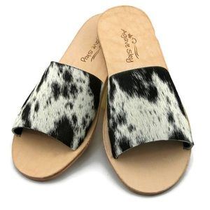 Cowhide Slide Sandals